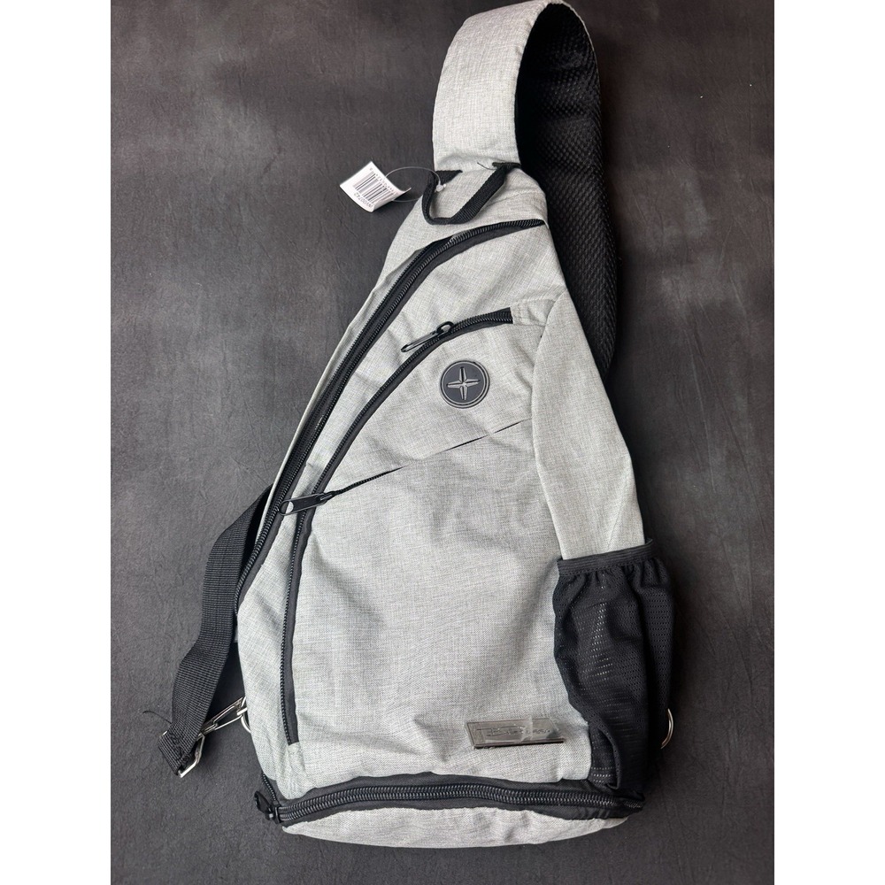 Bella‎ Russo Crossbody Sling Bag Over Shoulder Bottle Holder Padded Strap Gray